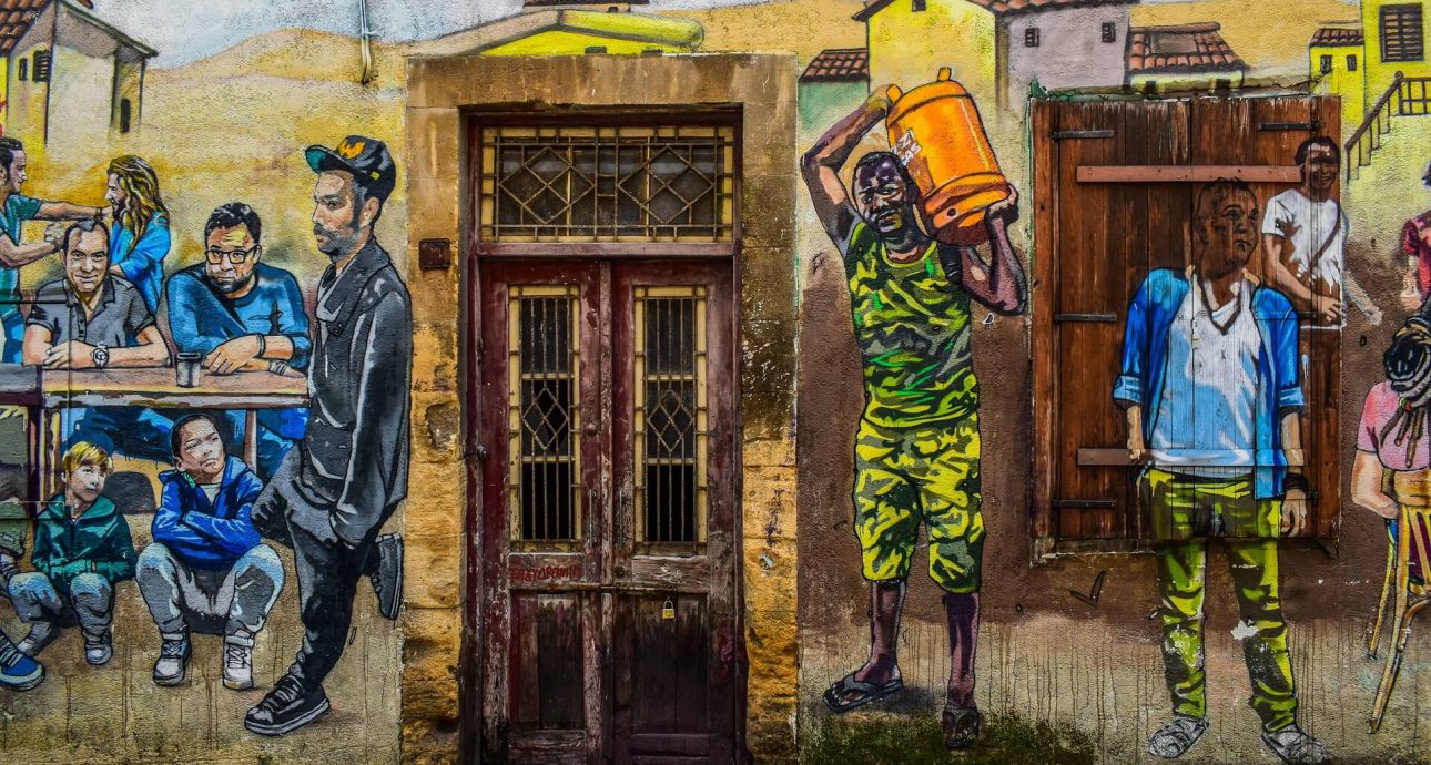 Inmigrantes en estados unidos - mural alusivo
