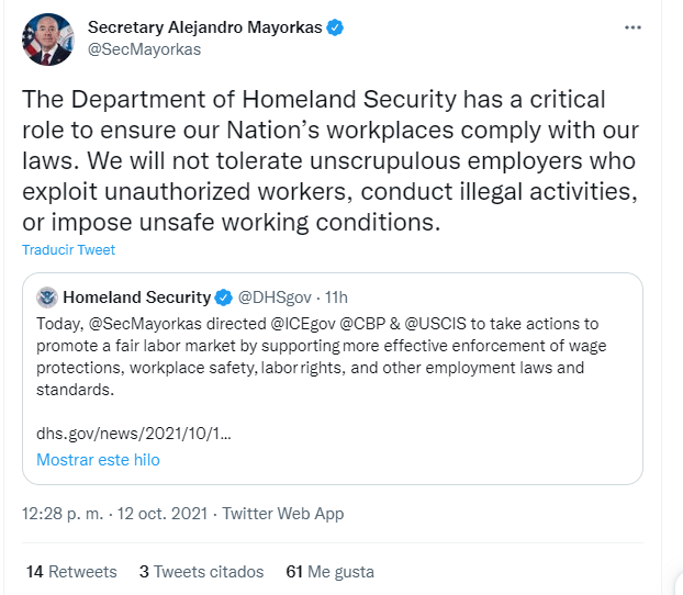 Noticias sobre las redadas de inmigración en Estados Unidos. La foto es acorde.