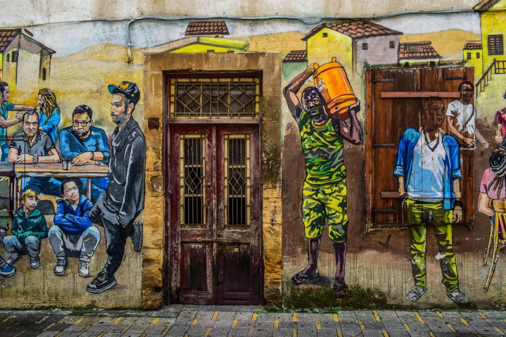 Inmigrantes en estados unidos - mural alusivo